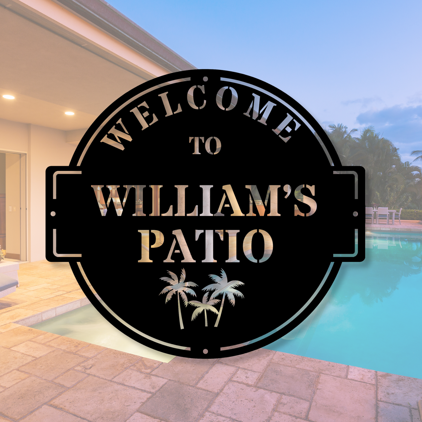 Custom Patio Metal Sign, Personalized Patio Metal sign , Housewarming Gift, Metal Patio Sign