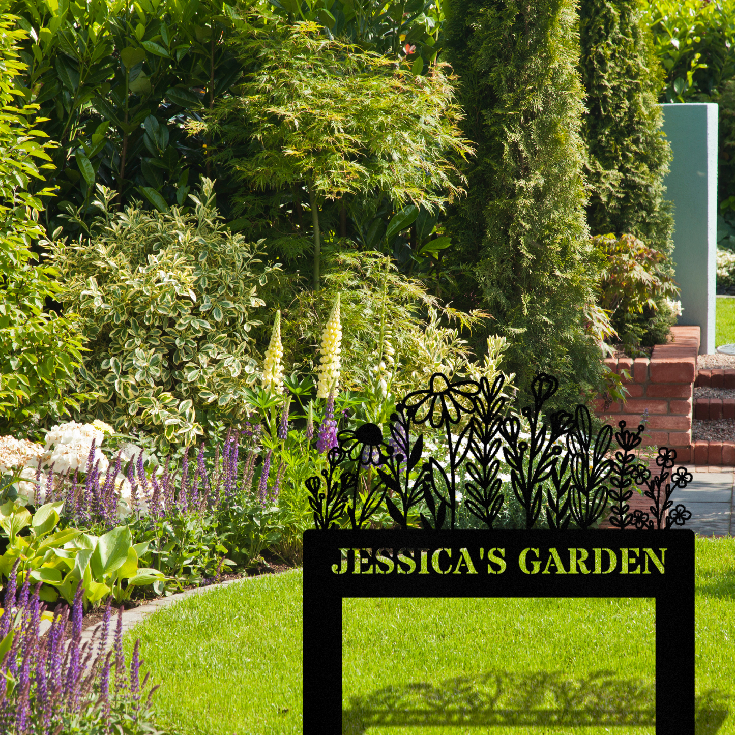 Custom Wildflower Garden Metal Stake Sign, Flowers Garden Decor, Nana's Gift, Outdoor Garden Stake Sign, Wildflower Sign