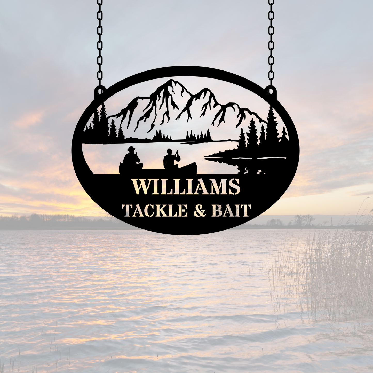 Custom Fishing Metal Sign, Personalized Fishing Decor, Rustic Boat Sign, Angler Home Decor, Cabins & Lake Houses