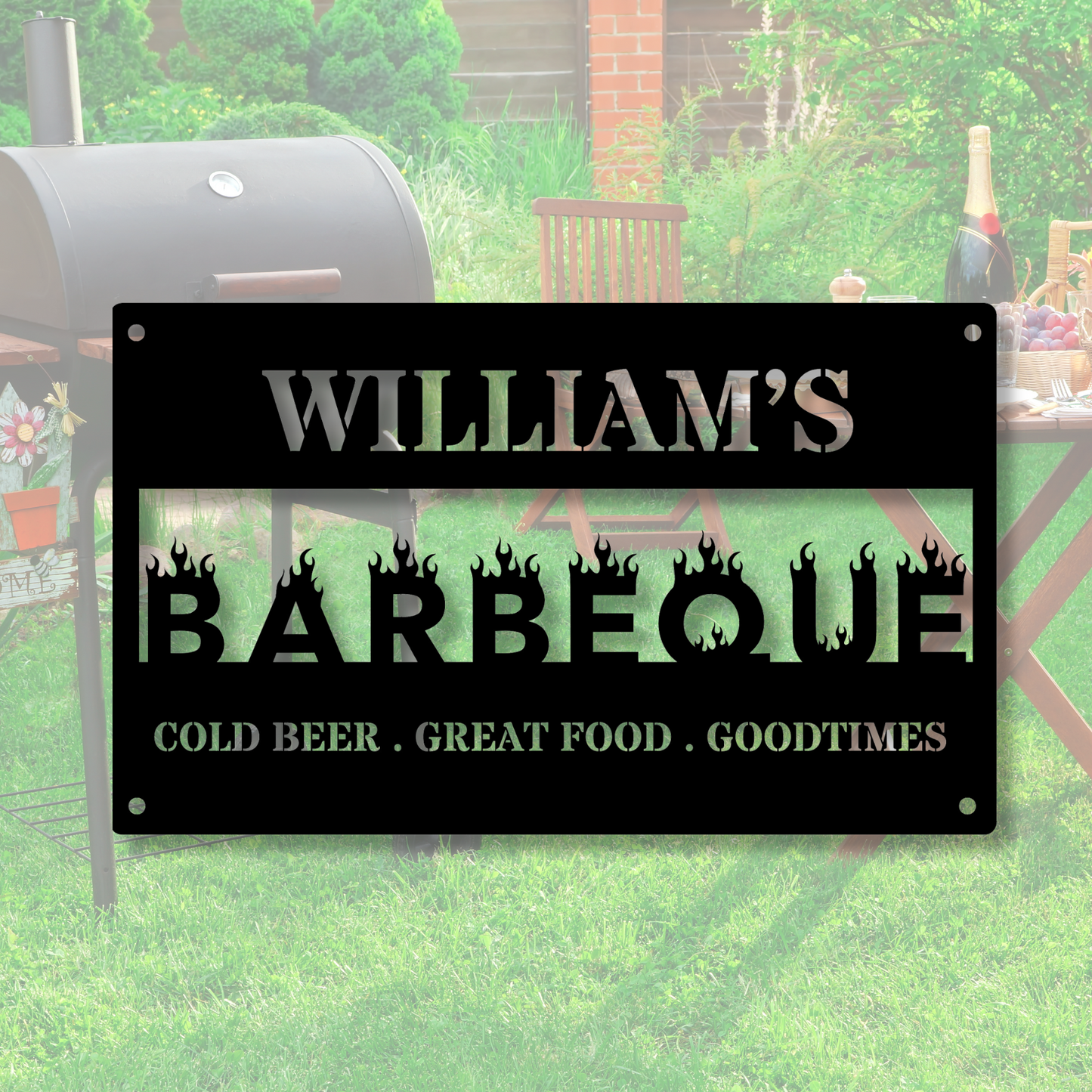 Custom Metal Grilling Sign, Metal Grill Sign, Personalized BBQ Sign, Custom Barbecue Sign, BBQ Metal Sign, Patio Decor, Outdoor Grill Sign, Custom Christmas Gift, Anniversary Gift