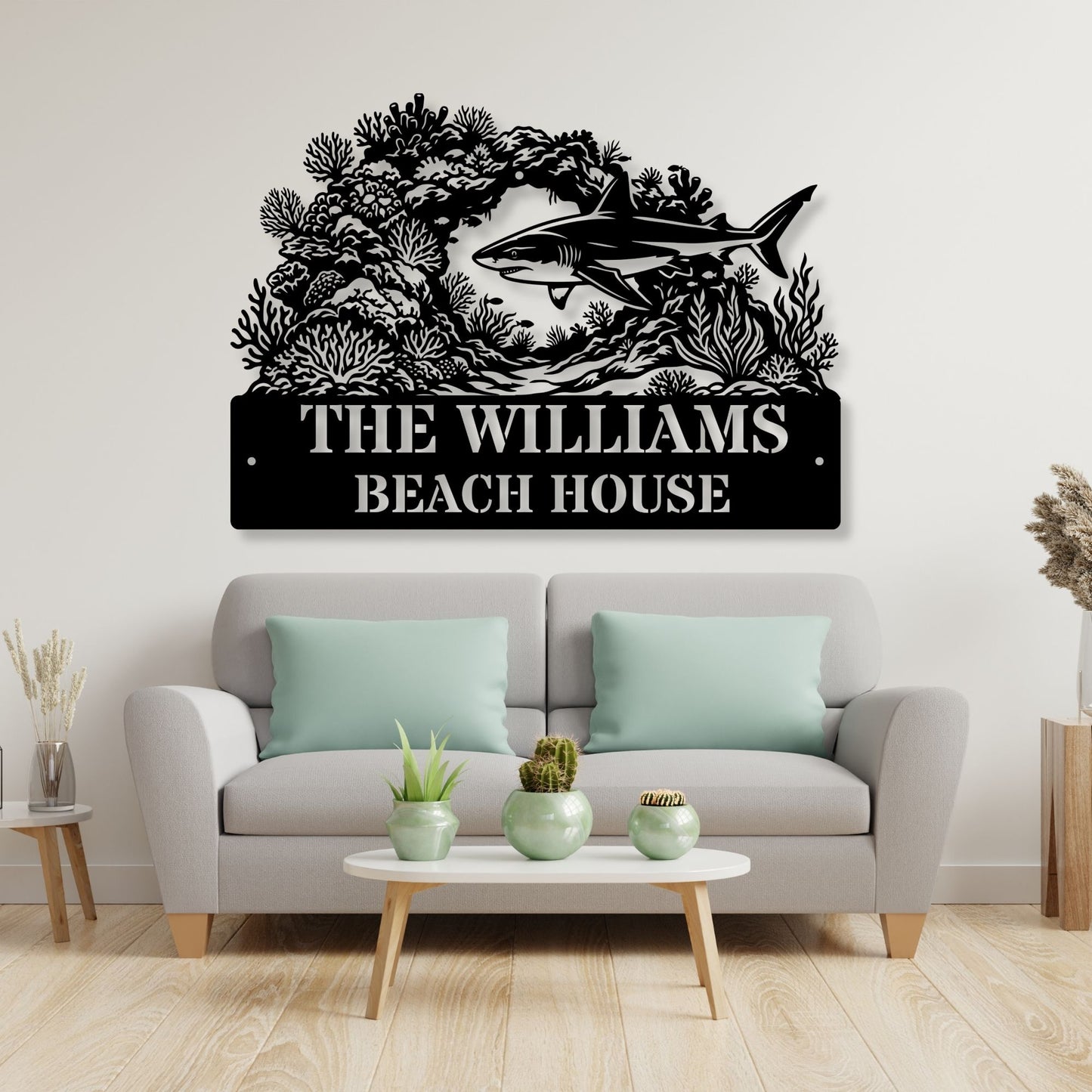 Personalized Reef Metal Sign, Custom Ocean Decor, Beach Wall Art, Coastal Metal Sign, Sea Life Gift, Nautical Home Decor