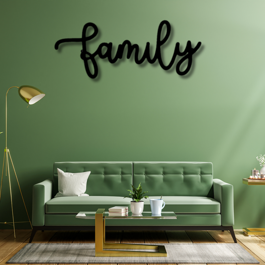 Family Script Name Metal Sign, Housewarming Gift, Wedding Gift, Newhome Gifts, Family Welcome Sign, Large Metal Wall Sign, Anniversary Gifts