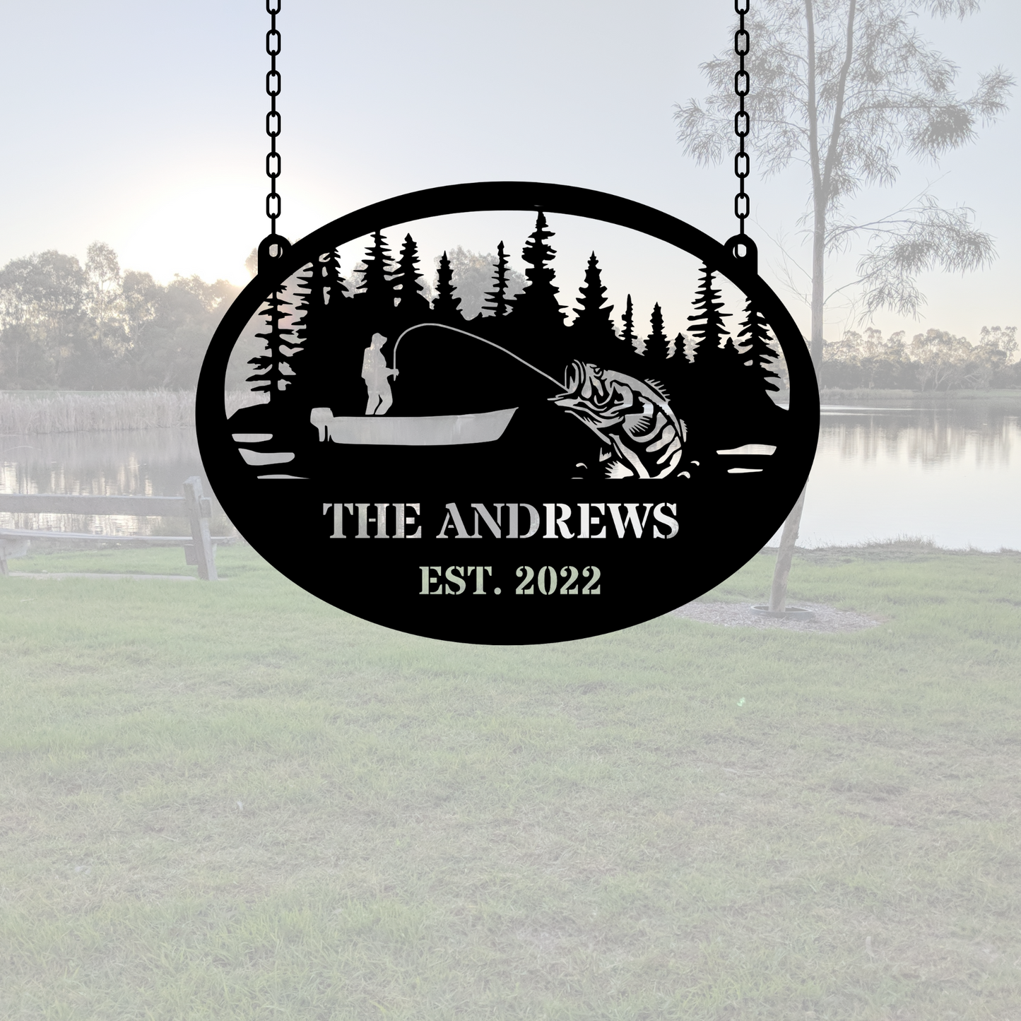 Custom Fishing Wall Metal Art Decor, Fishing Home Decor, Fish Wall Art, Fisherman Gift, Nautical Wall Art, Coastal Home Decor