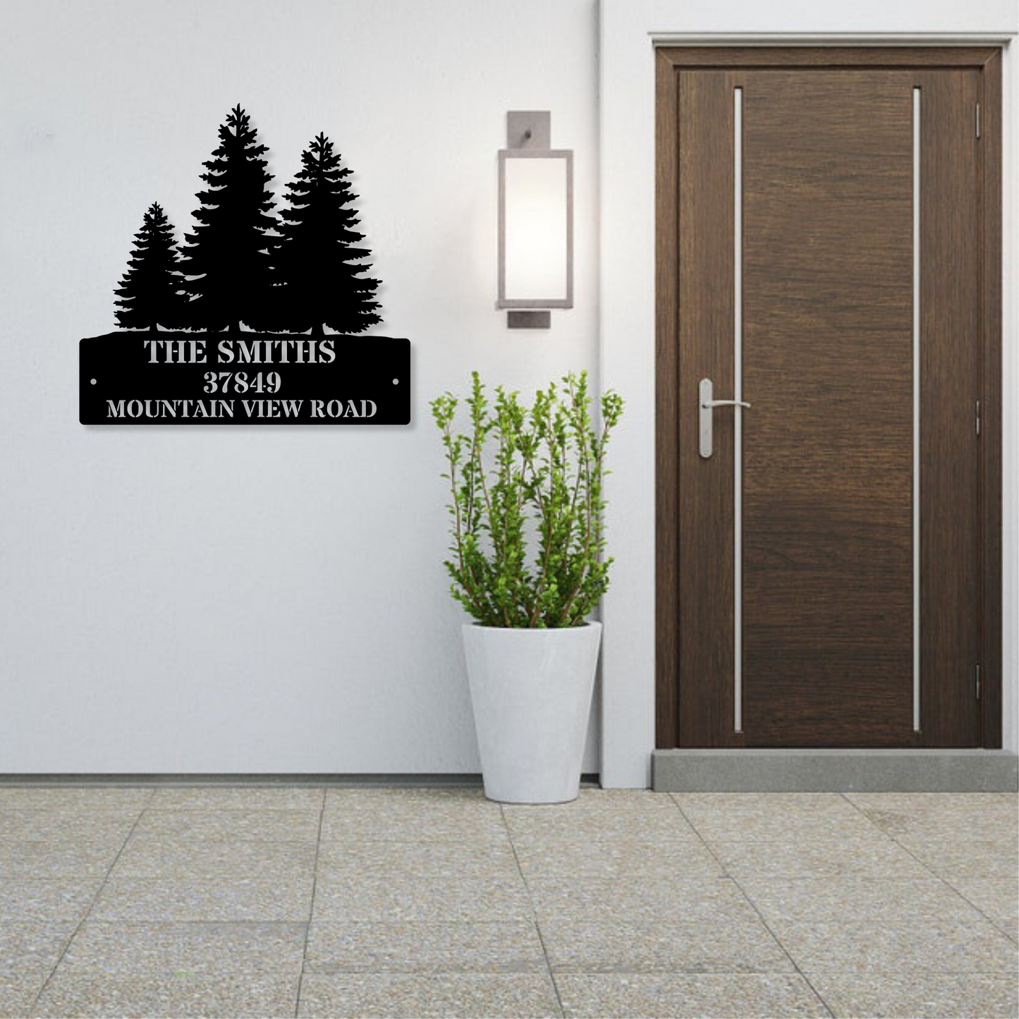 Personalized Forest Address Sign,Custom Address Metal Sign,Forest House Number Sign,Custom Street Name Plaque,Front Door Sign,New Home Gift