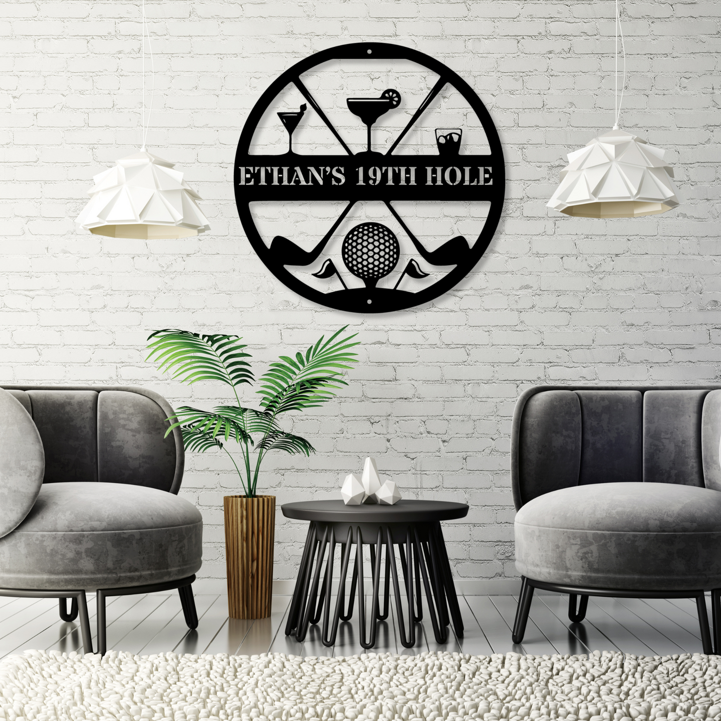 Custom Golf 19th Hole Metal Sign, Personalized Golf Gift, Custom Bar Sign, Golfer Man Cave Decor, 19th Hole Golfer Sign