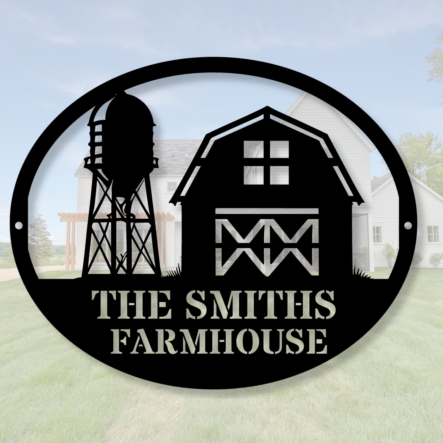 Custom Farmhouse Metal SIgn, Personalized Ranch House Metal Sign, Custom Farmhouse Unique Metal Name, Ranch Name Metal Sign