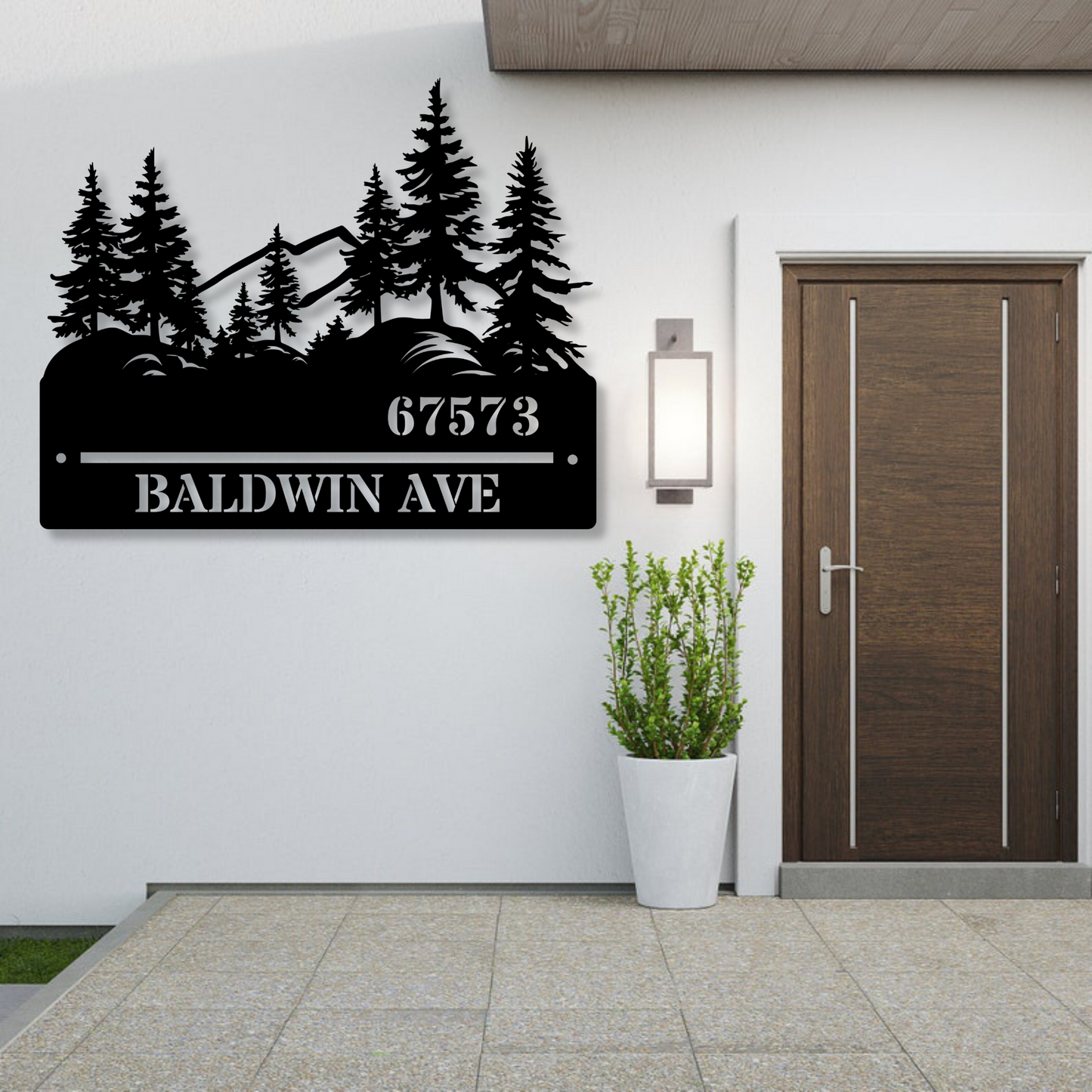 Custom Metal Address Sign, Personalized House Number Sign, Driveway Entrance Decor, Street Name Outdoor Sign