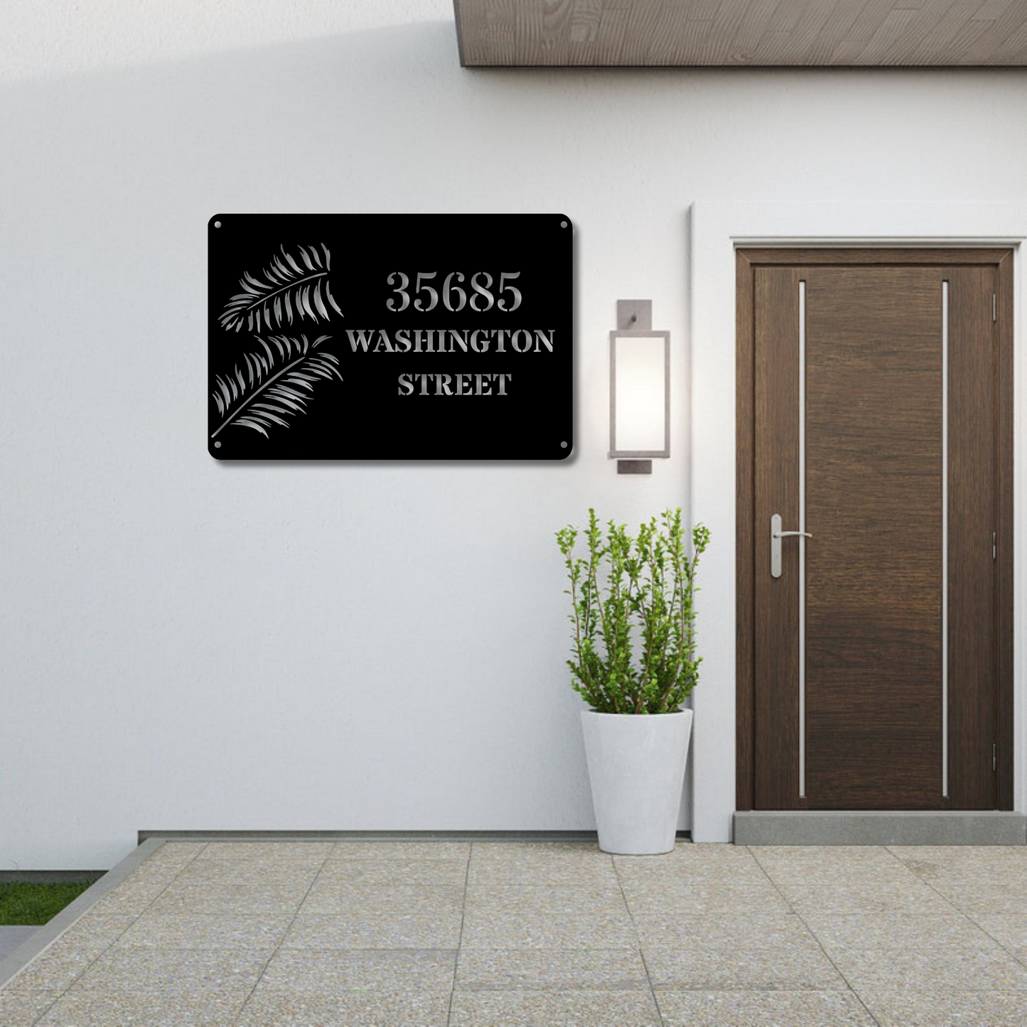 Personalized Metal Address Sign, Garden Themed Address Sign, Front Yard Sign, Front Deck Address Sign, House Number Sign