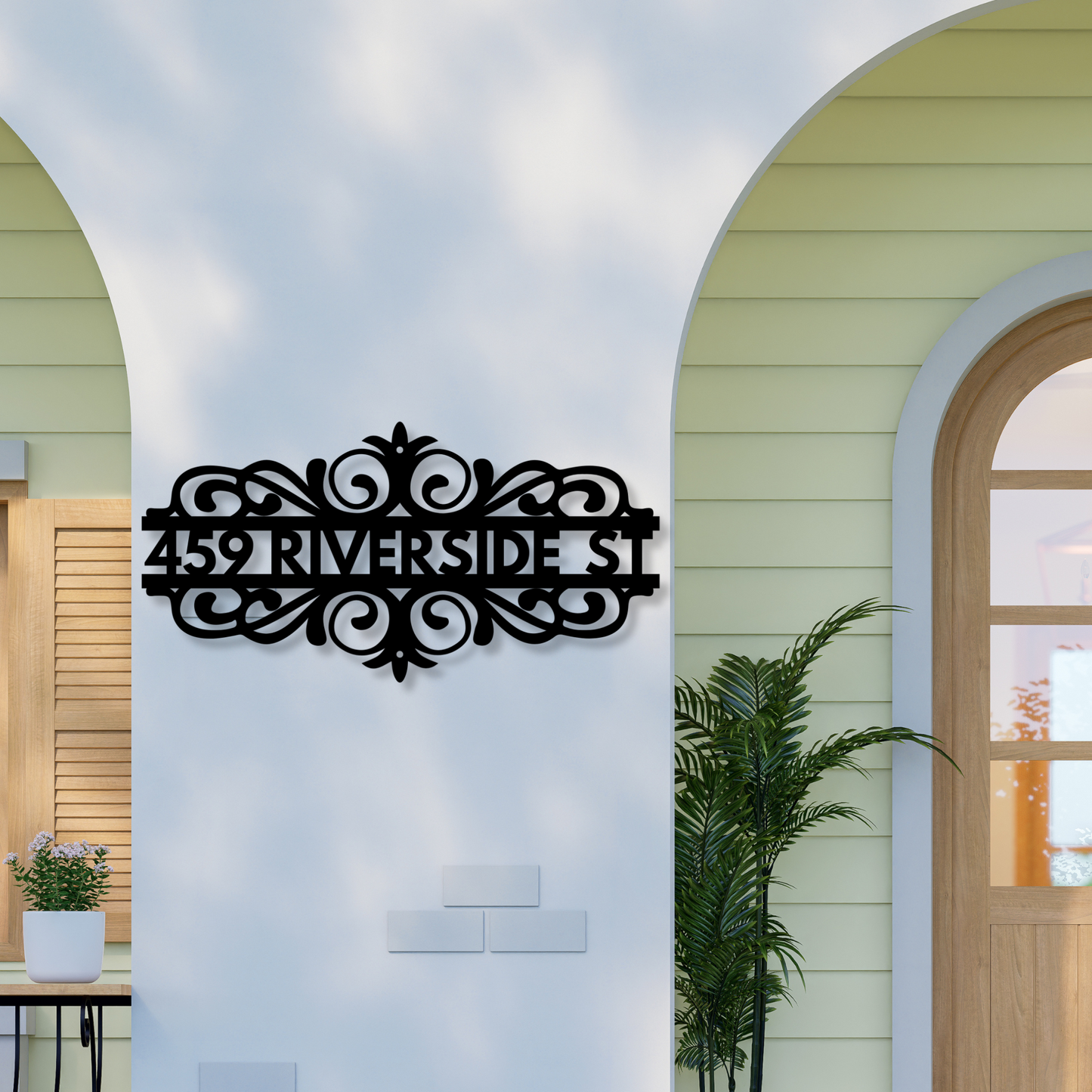 Custom Metal Address Sign, House Number Sign, House Closing Gift, Metal Address Plaque, Outdoor Metal Address Sign, Street Address Sign