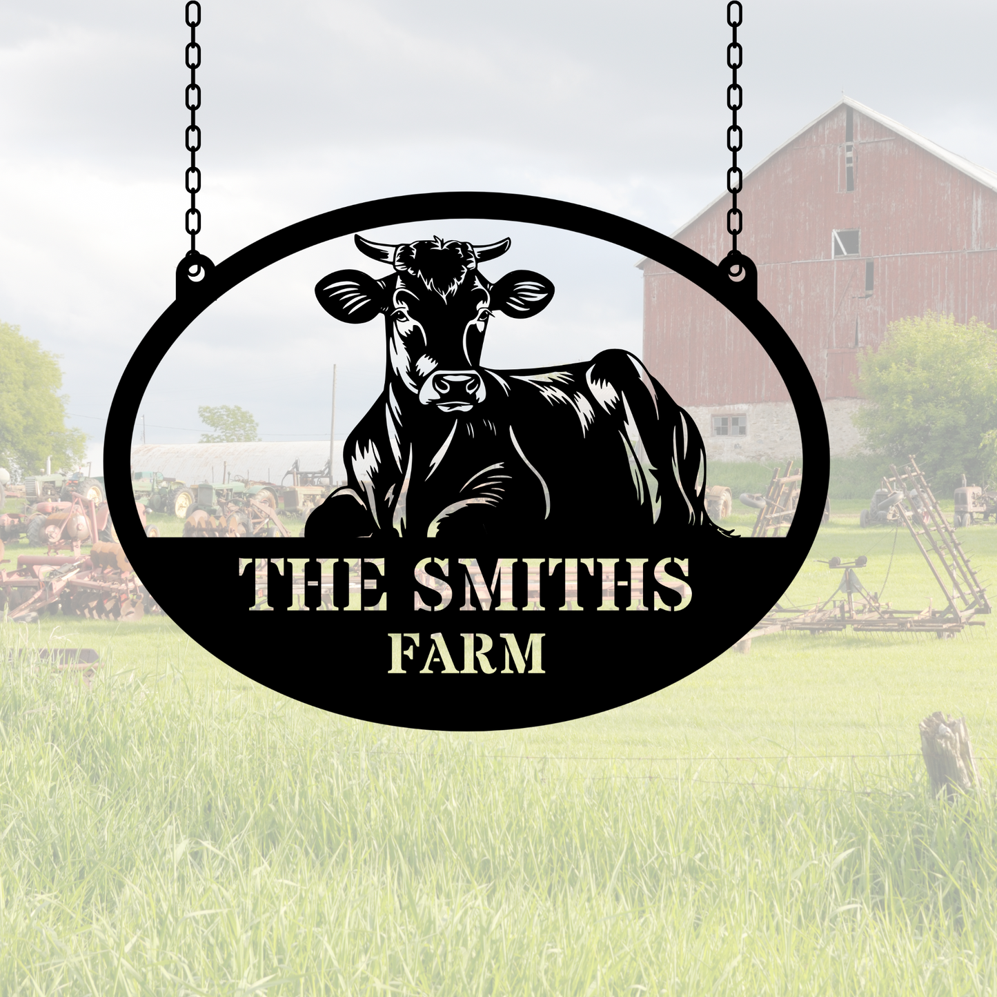 Custom Farm Entry Metal Sign, Personalized Ranch House Metal Sign, Custom Farmhouse Unique Metal Name, Ranch Name Metal Sign