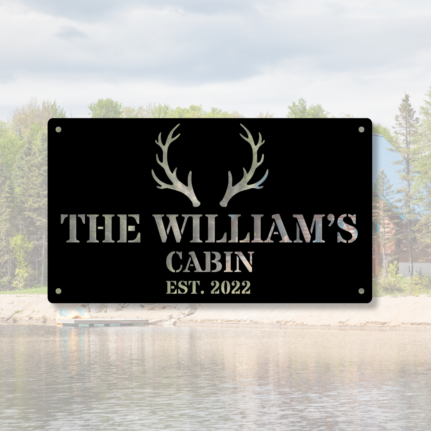 Custom Cabin metal Sign, Personalized Metal Cabin Sign - Mountain Cabin Established Date Wall Art - Custom Cabin Sign- Cottage Decor - Cottage Core - Cabin Decor