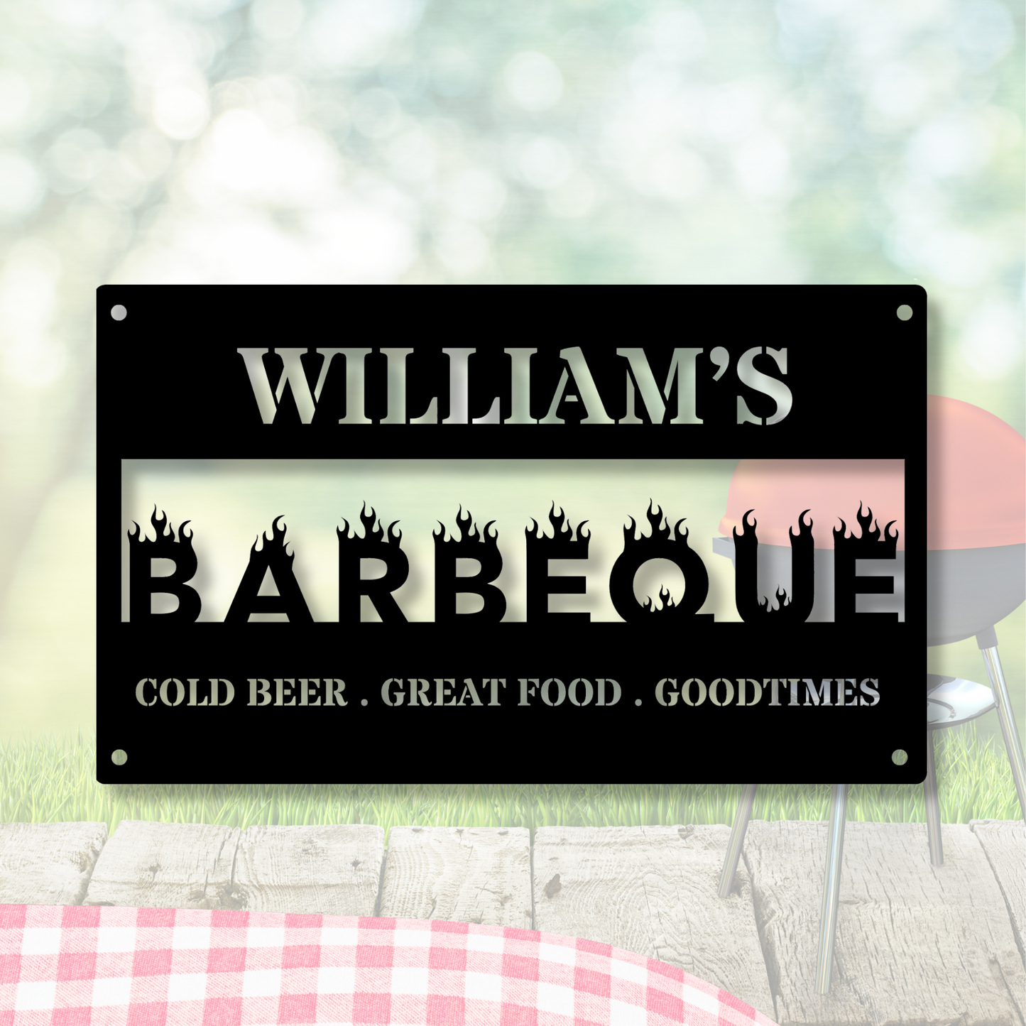Custom Metal Grilling Sign, Metal Grill Sign, Personalized BBQ Sign, Custom Barbecue Sign, BBQ Metal Sign, Patio Decor, Outdoor Grill Sign, Custom Christmas Gift, Anniversary Gift
