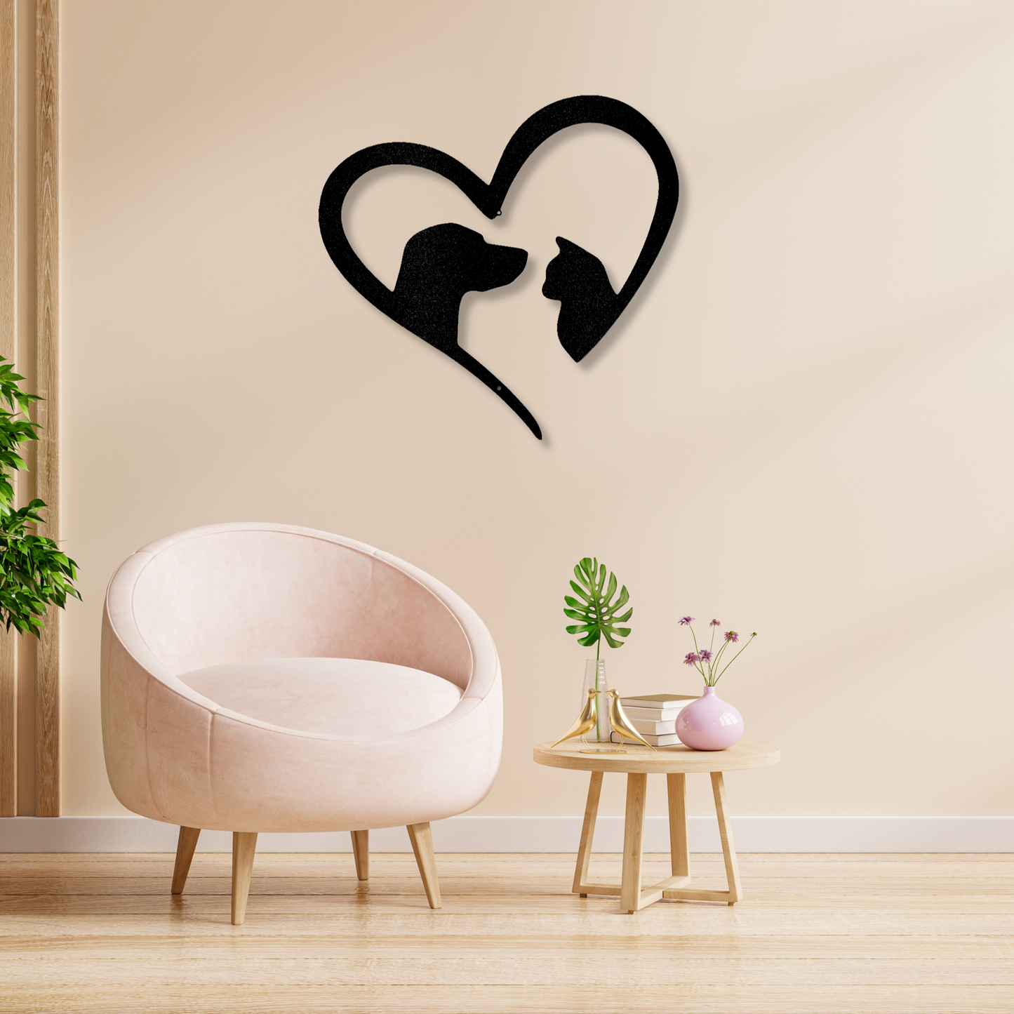 Pet Love Metal Sign, Pet Lover Wall Art, Animal Wall Decor, Metal Pet Sign, Custom Pet Gift, Home Decor for Pet Lovers, Cat Dog Love Sign