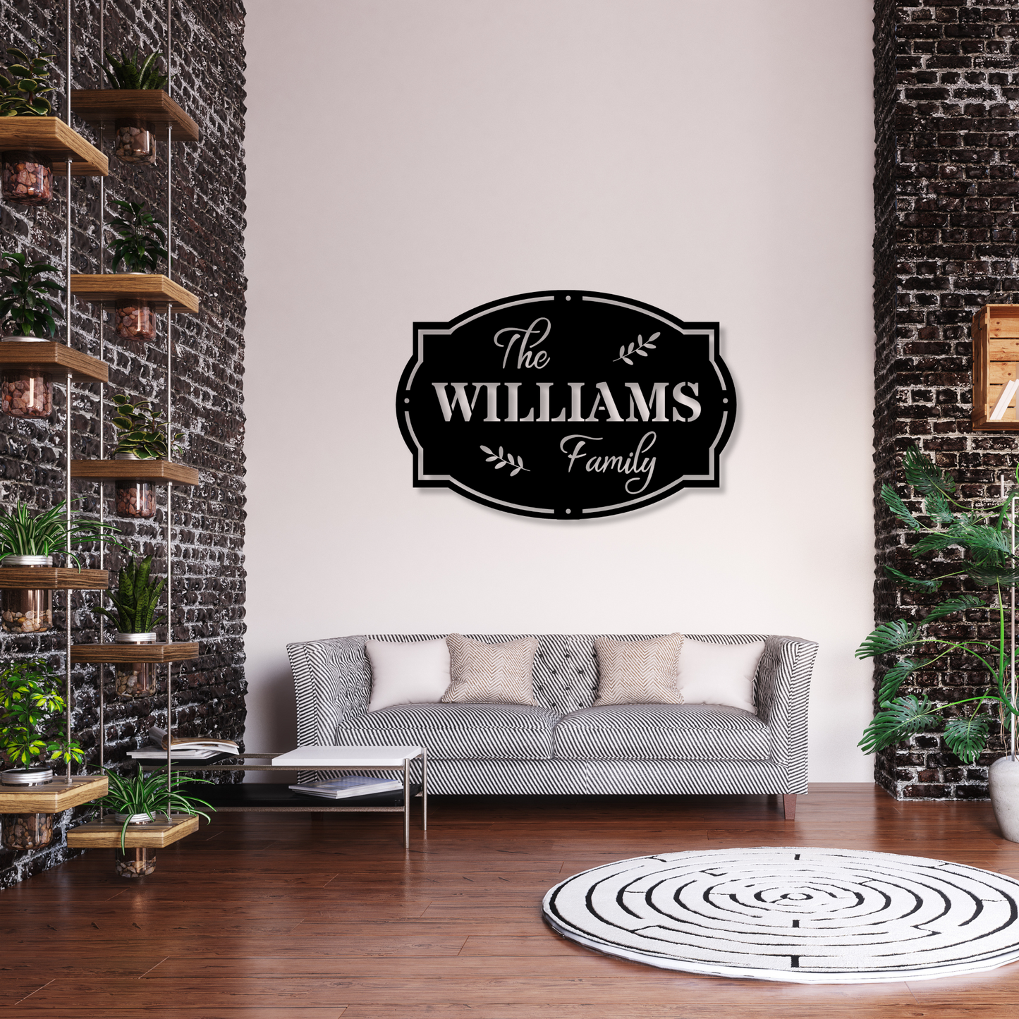 Custom Family Name Metal Sign,Housewarming Gift, Family Sign Plaque