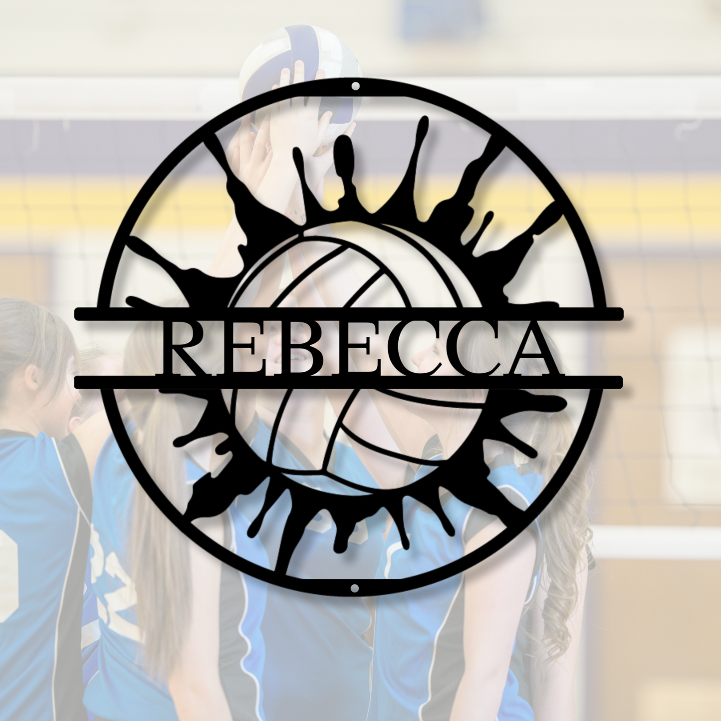 Custom Metal Volleyball Sign, Volleyball Decor, Volleyball Metal Art, Personalized Sign, Sports Wall Decor, Gift for Athletes