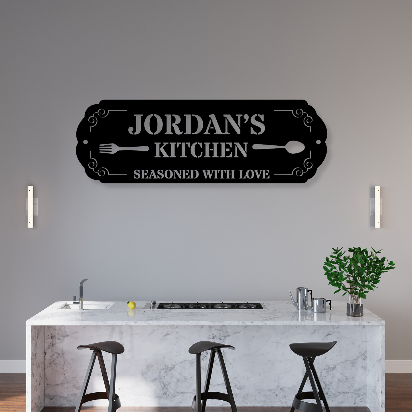 Personalized Kitchen Signs, Custom Kitchen Gifts, Custom Metal Sign for Kitchen, Kitchen Wall Decor, Nana Mothers Day Gift, Custom Kitchen Sign