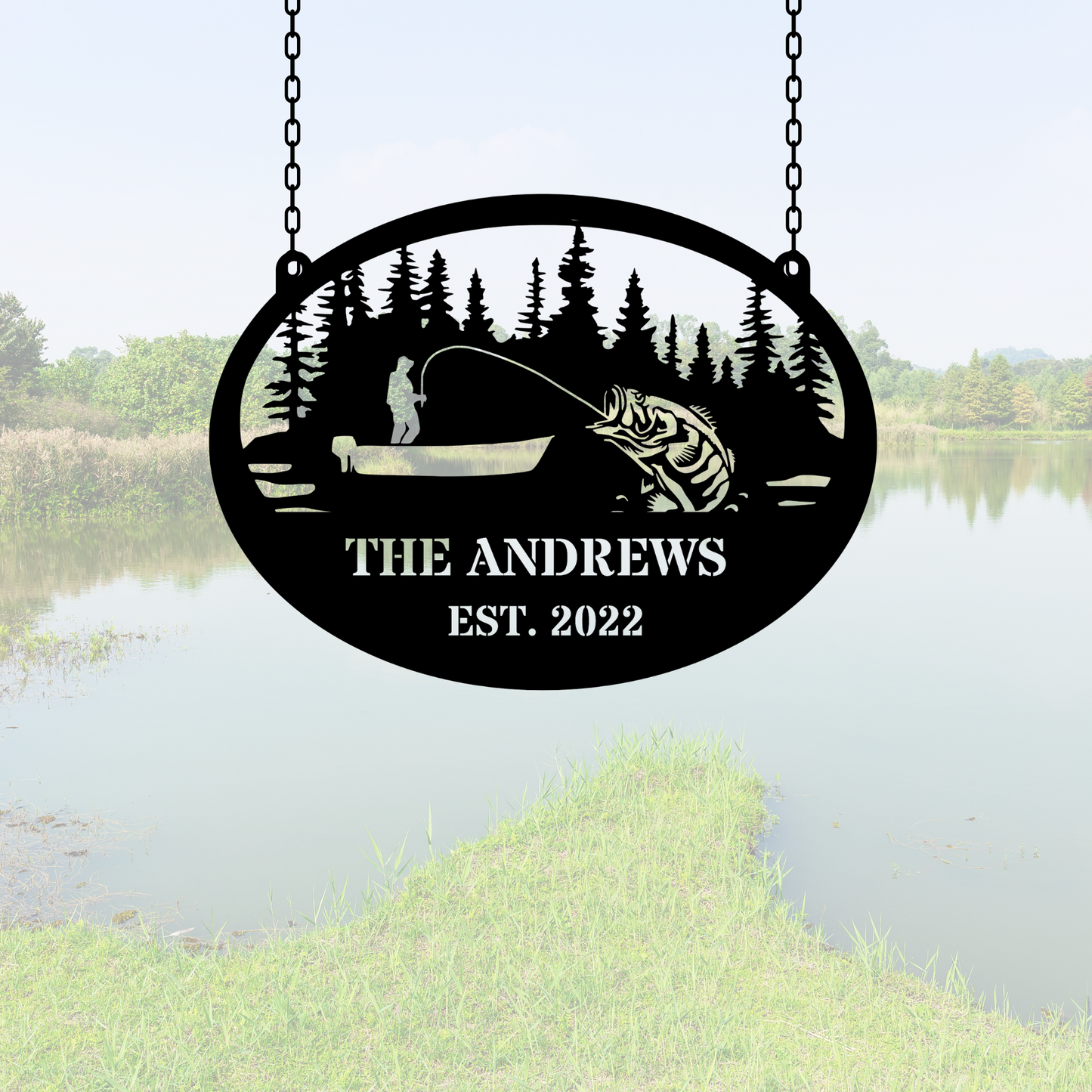 Custom Fishing Wall Metal Art Decor, Fishing Home Decor, Fish Wall Art, Fisherman Gift, Nautical Wall Art, Coastal Home Decor