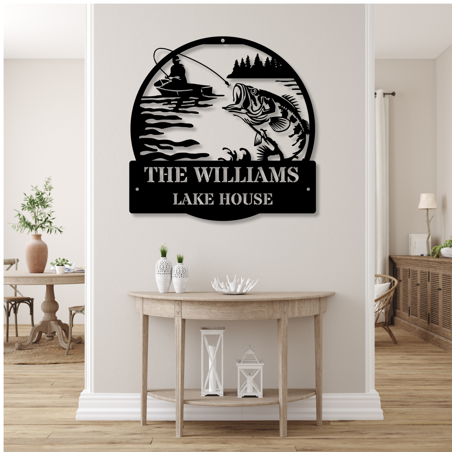 Custom Lake House Metal Sign , Lake Gift, Family Lake House Metal Sign,Lakehouse Decor,Housewarming Gift