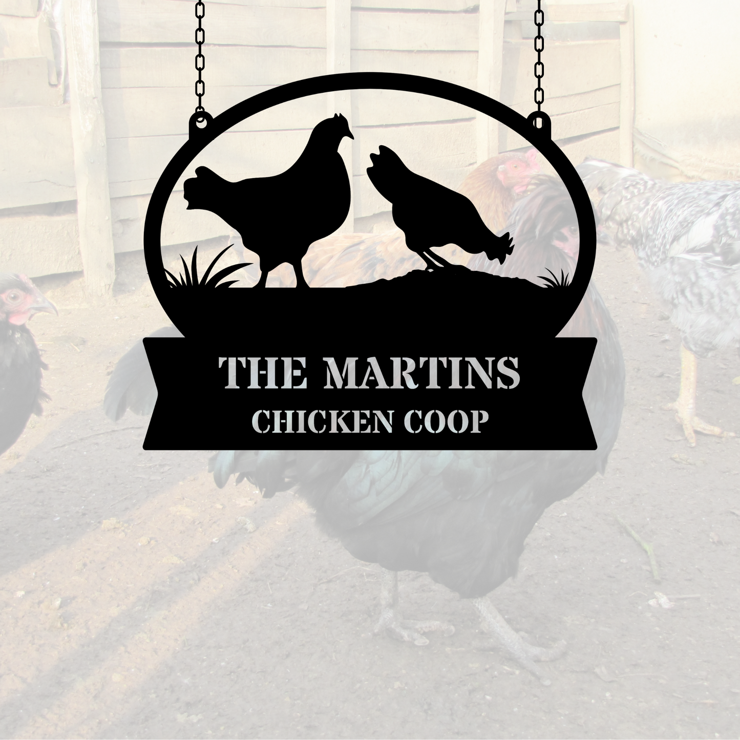 Custom Chicken Coop Metal Sign, Farmhouse Decor, Personalized Chicken Sign, Hen House Gift, Rustic Metal Art for Poultry Lovers