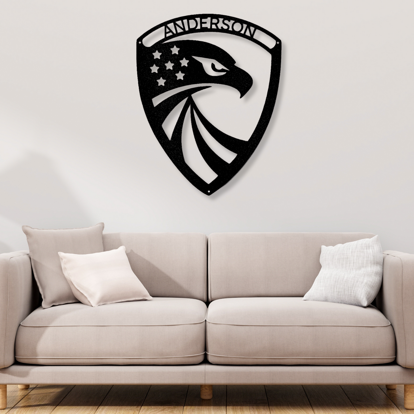 Eagle Metal Sign, Personalized Eagle Wall Art, American Flag Eagle Sign, Custom Metal Decor, Personalized Sign, Patriotic Veteran Gifts