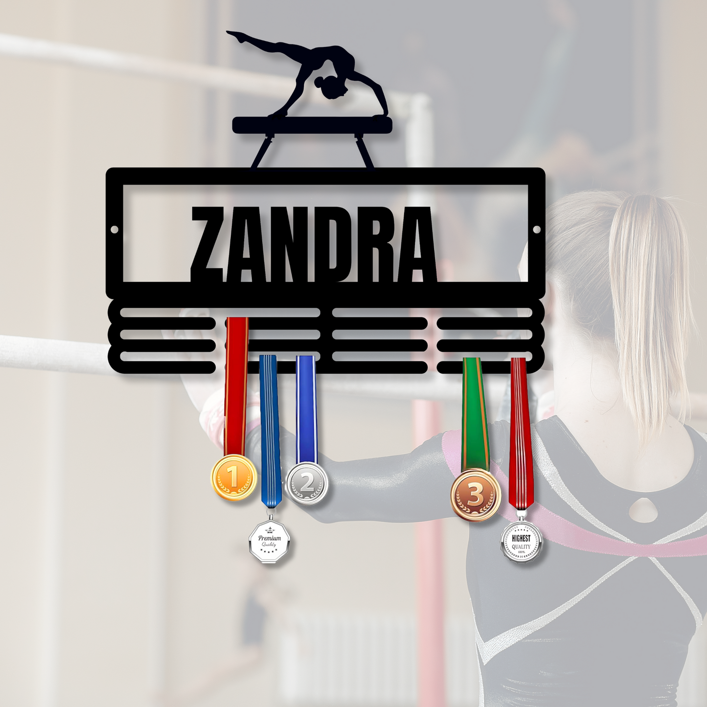 Custom Metal gymnastics medal hanger