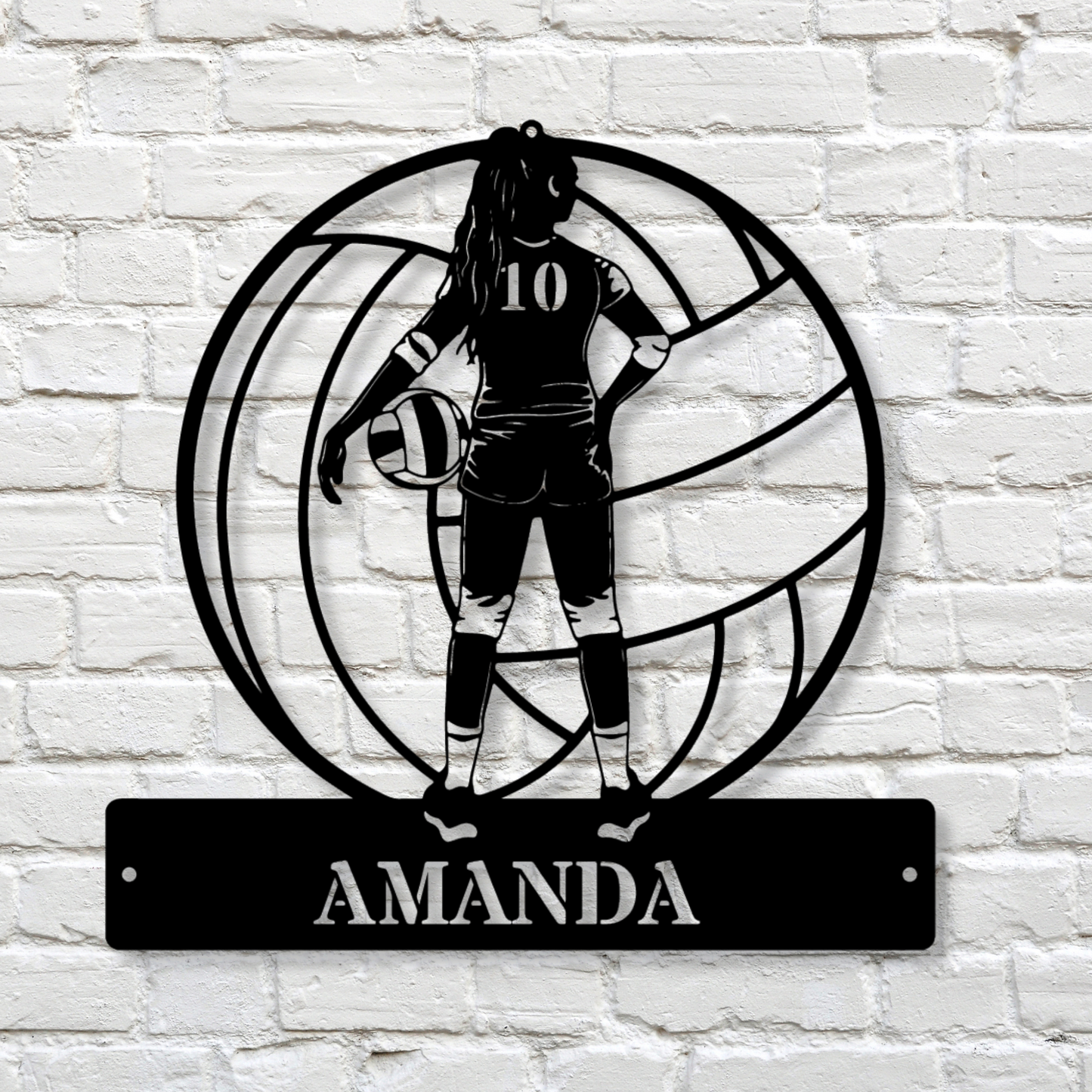 Custom Volleyball Metal Wall Art , Personalized Volleyball Player Name Sign Room Decor, Volleyball Metal Sign