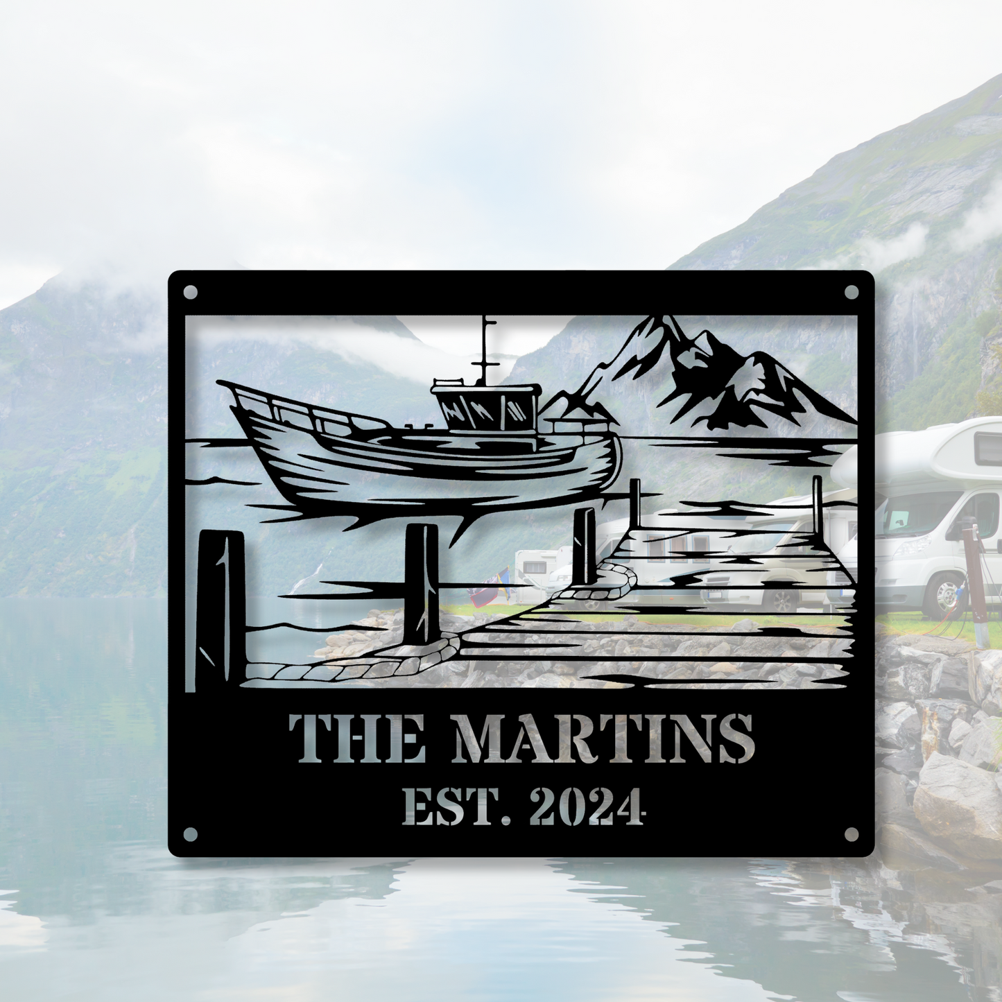 Custom Metal Sign, Lake House Sign, Personalized Lake Decor, Custom Metal Sign for Lake, Welcome to Our Lake House, Housewarming Gift, Custom Lake House Decor