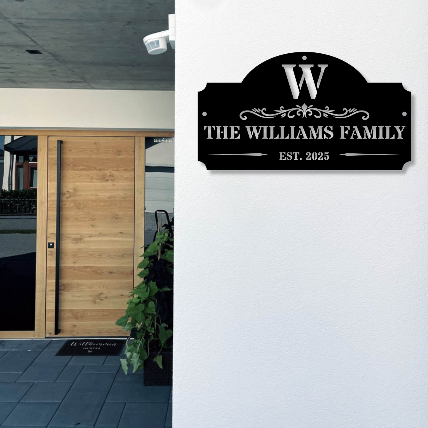 Customized Family Name Metal Sign, Custom Last Name Sign, Metal Monogram, Anniversary Gift, Housewarming Gift, Villa Name Metal Sign