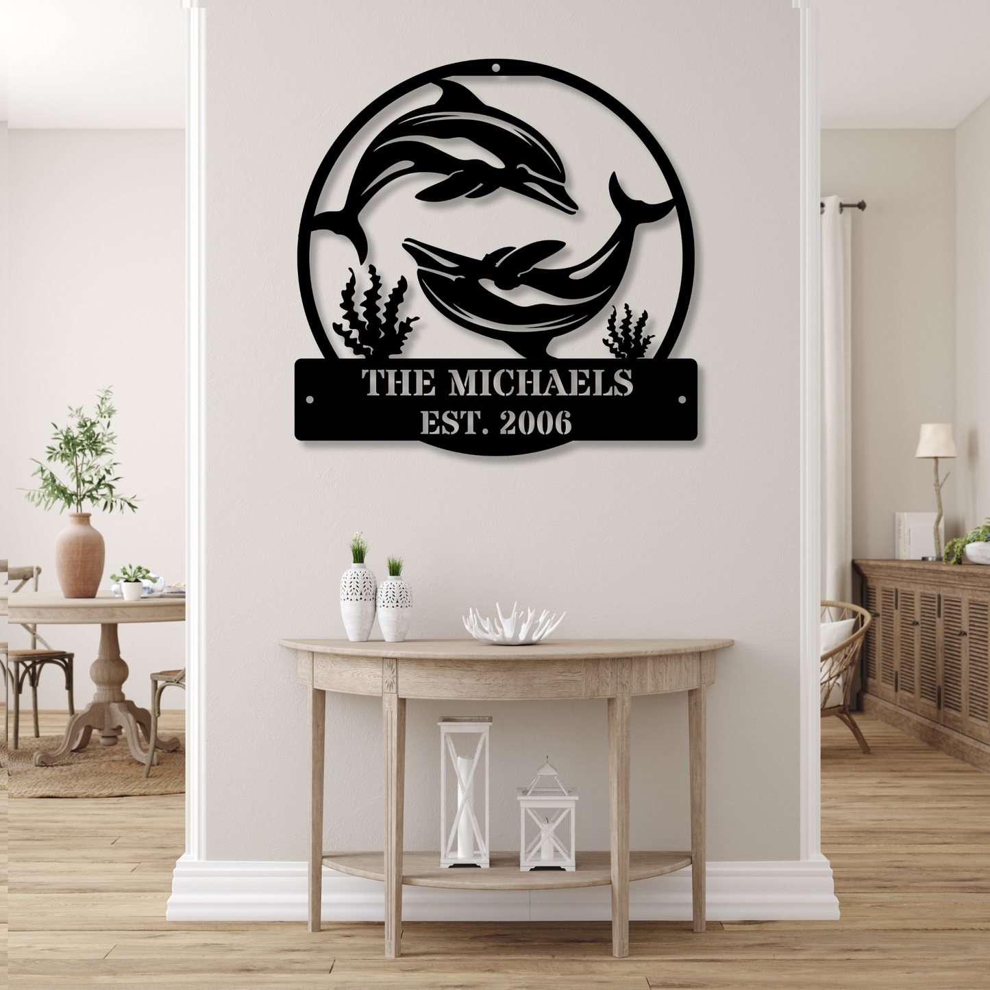 Custom Family Name Metal  Sign, Beach House Gift, Beach House Sign Decor, Coastal Cottage Decor, Ocean Home Gift