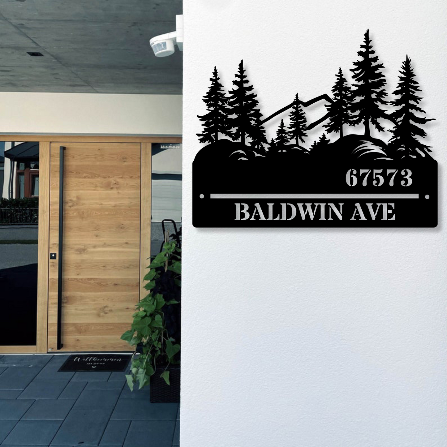 Custom Metal Address Sign, Personalized House Number Sign, Driveway Entrance Decor, Street Name Outdoor Sign