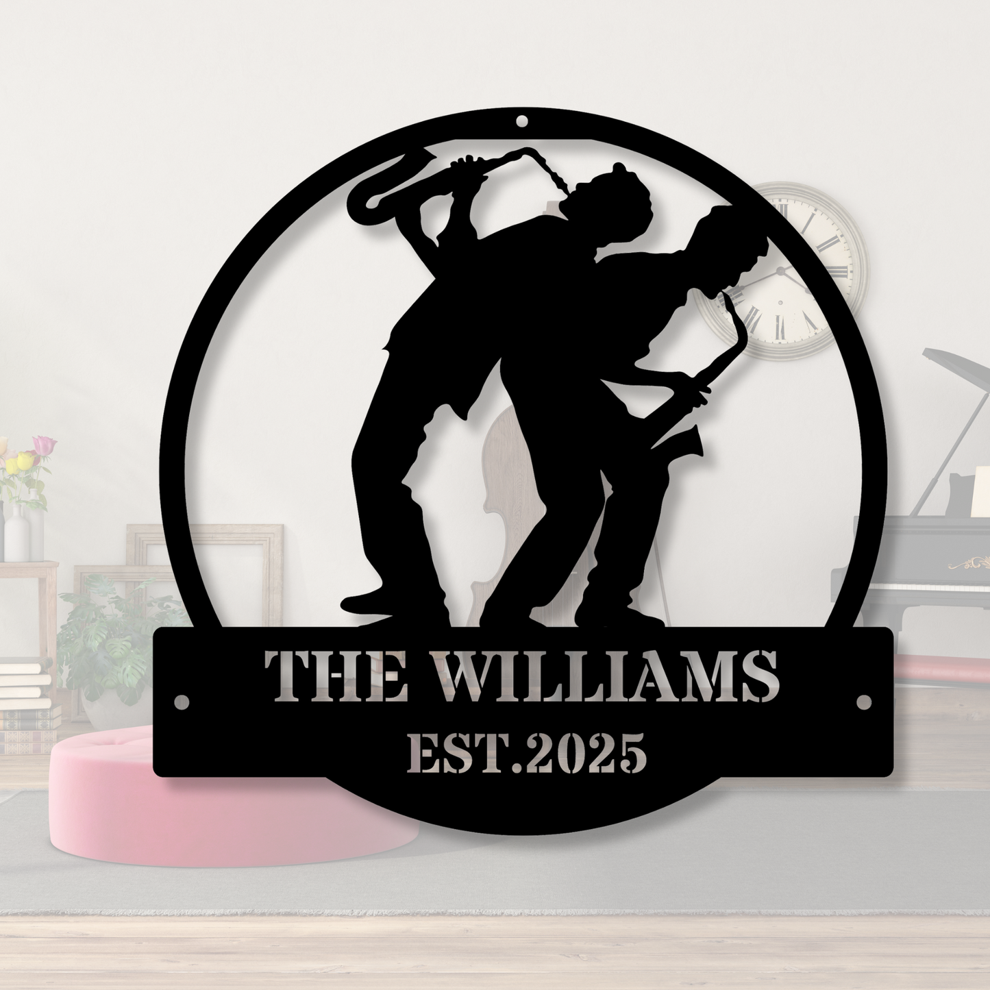 Jazz-Inspired Metal Wall Art, Musician Gift, Metal Wall Decor Jazz Lovers, Cafe Decoration, Music School Art Decor, Jazz Themed Artwork