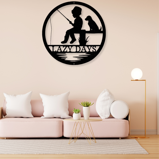 Little Fisher Monogram - Steel Sign