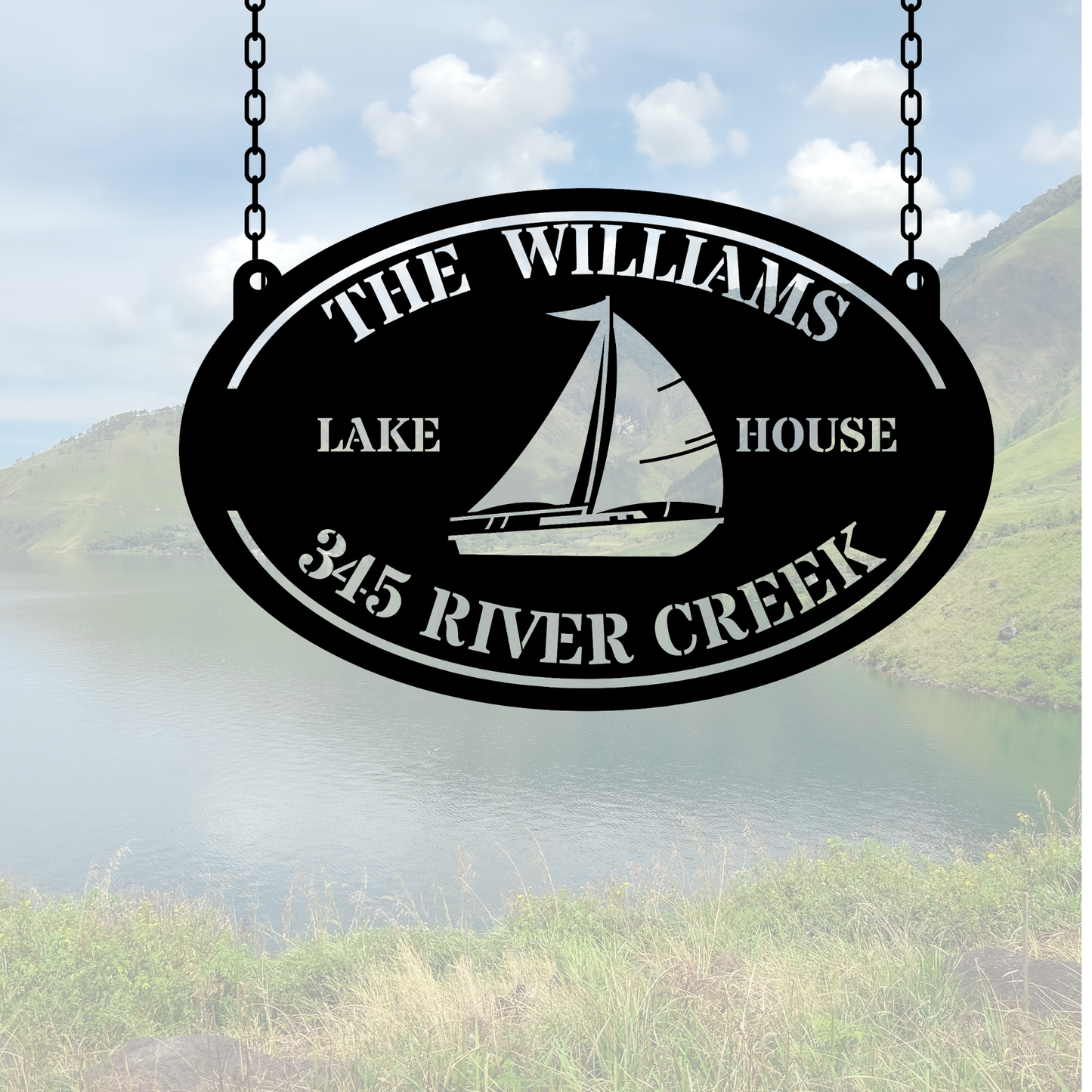 Customized Lake House Metal Sign, Steel This Outdoor Metal Art,  Metal Wall Décor