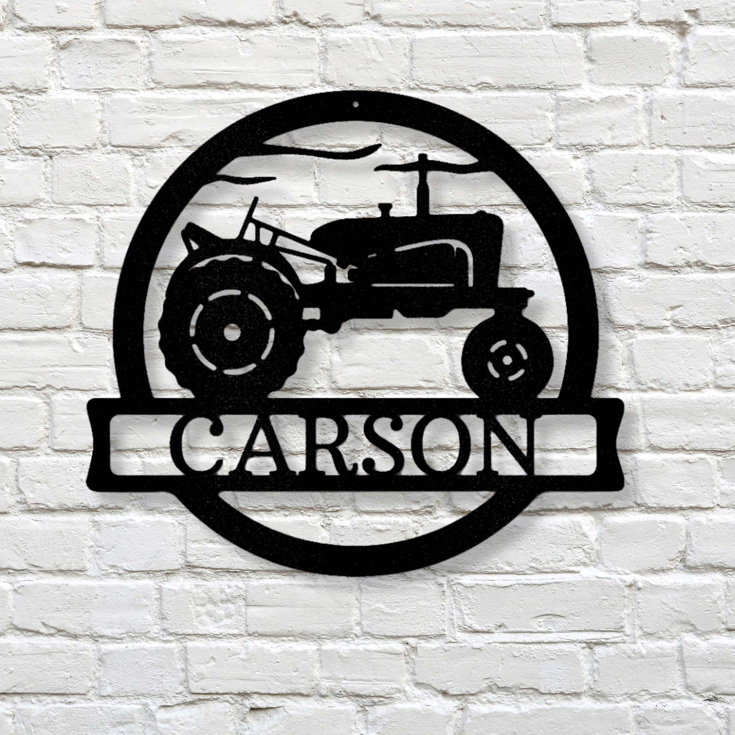 Personalized Old Tractor Metal Sign, Farmer Gifts, Rustic Farmhouse Decor, Last Name Sign, Vintage Tractor Wall Art, Custom Ranch Metal Art