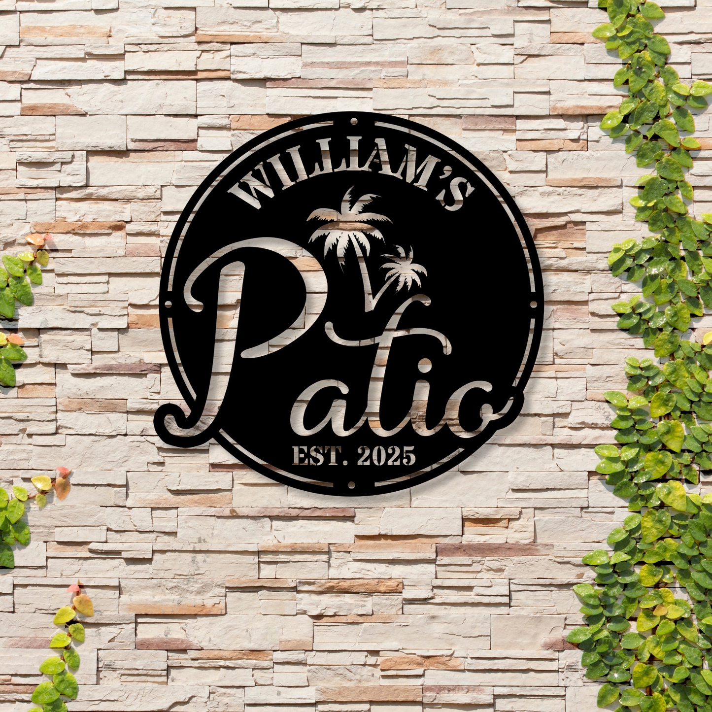 Patio Metal Sign, Welcome to Our Patio Sign, Metal Porch sign, Porch Signs Outdoor, Custom Patio Sign