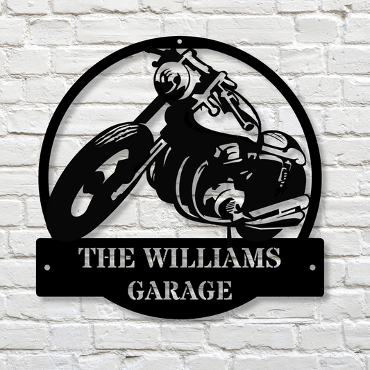 Custom Garage Metal Sign, Personalized Metal Garage Sign – Custom Name Plaque, Wall Art, Housewarming Gift, Man Cave, Dad’s Gift, Mechanic Workshop Metal Sign