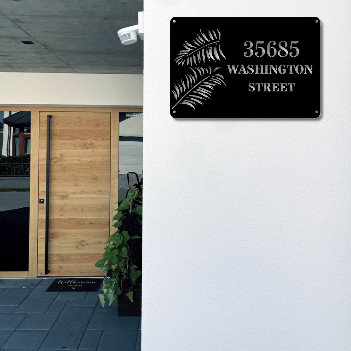 Personalized Metal Address Sign, Garden Themed Address Sign, Front Yard Sign, Front Deck Address Sign, House Number Sign