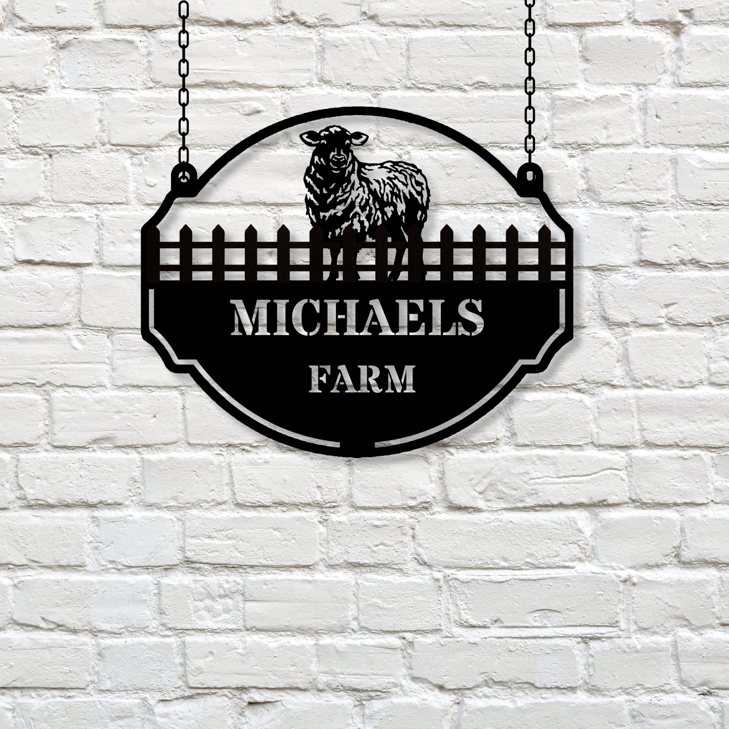 Personalized Sheep Farm House Name Sign, Custom Metal Ranch Name Sign, Unique Birthday Gift, Porch Metal Wall Art, Christmas Gift
