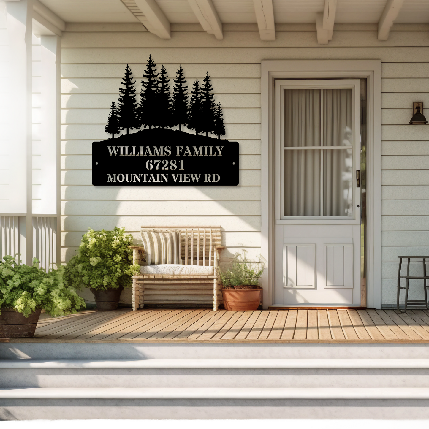 Customized Home Address Metal Sign, Metal Monogram, Housewarming Gift, Villa Name Metal Sign