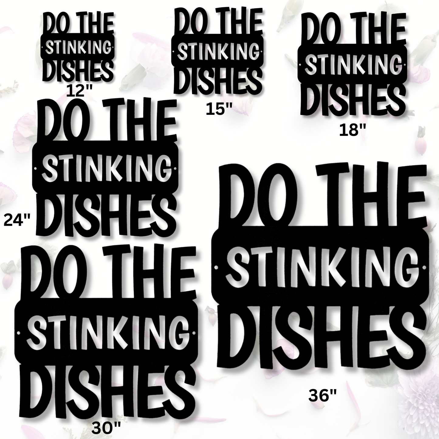 Do the Dishes Quote Metal Steel Sign, Do The Dishes Quote Kitchen Wall Sign, Kitchen Rules Wall Art Sign, Dining Room Wall Decor.