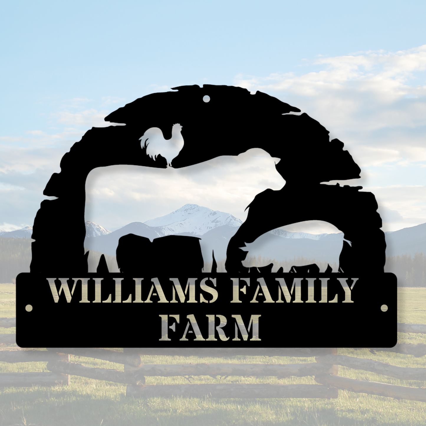 Personalized Metal farm sign, Custom metal farm sign, Huge metal farm sign, Personalized farm sign