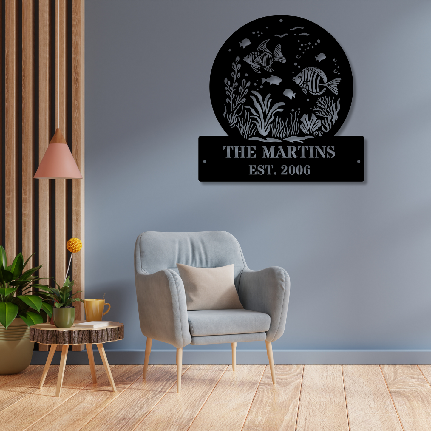 Custom Aquatic Metal Wall Decor, Coastal Metal Art, Nautical Wall Piece, Oceanic Wall Sculpture, Beach House Metal Decor