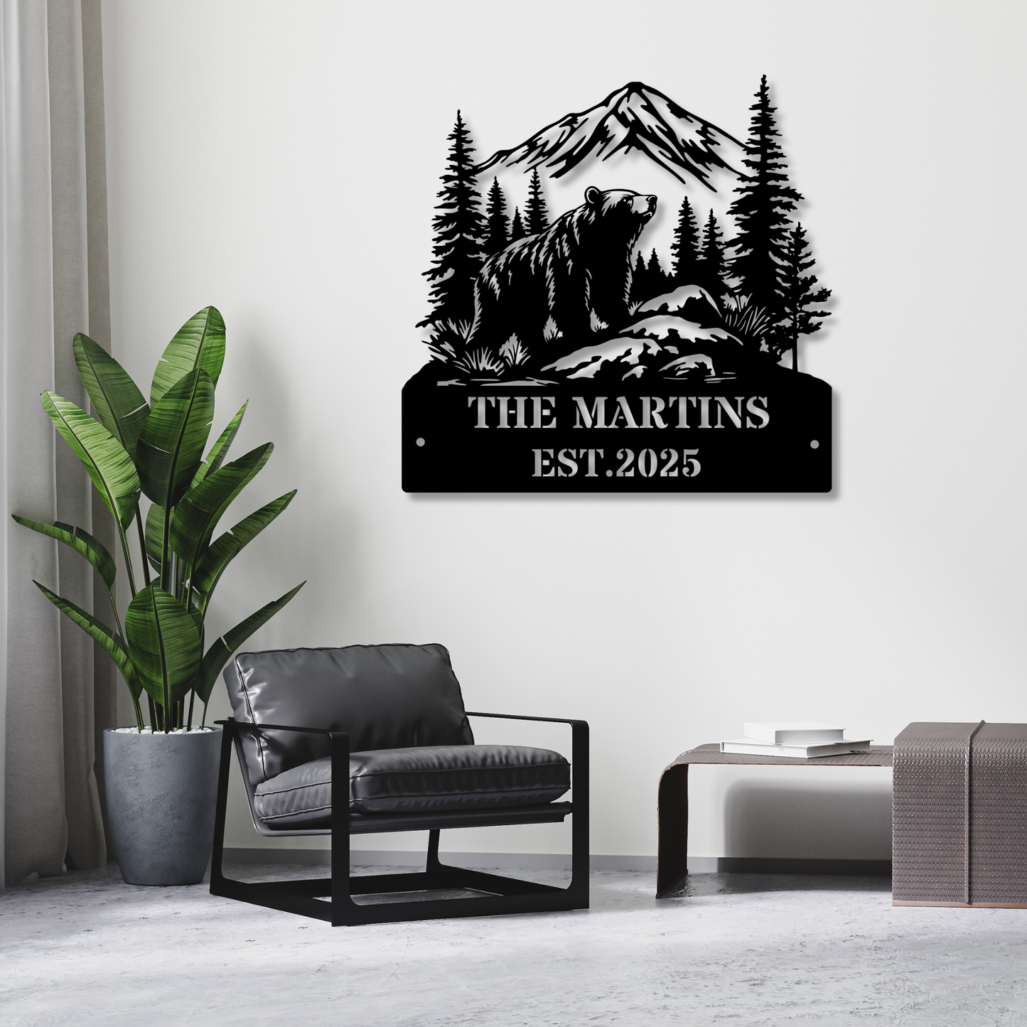 Custom Family Name Metal Sign,Housewarming Gift, Family Sign Plaque, Personalized Last Name Sign, Wedding Gift for Couple, Front Door Hanger Monogram