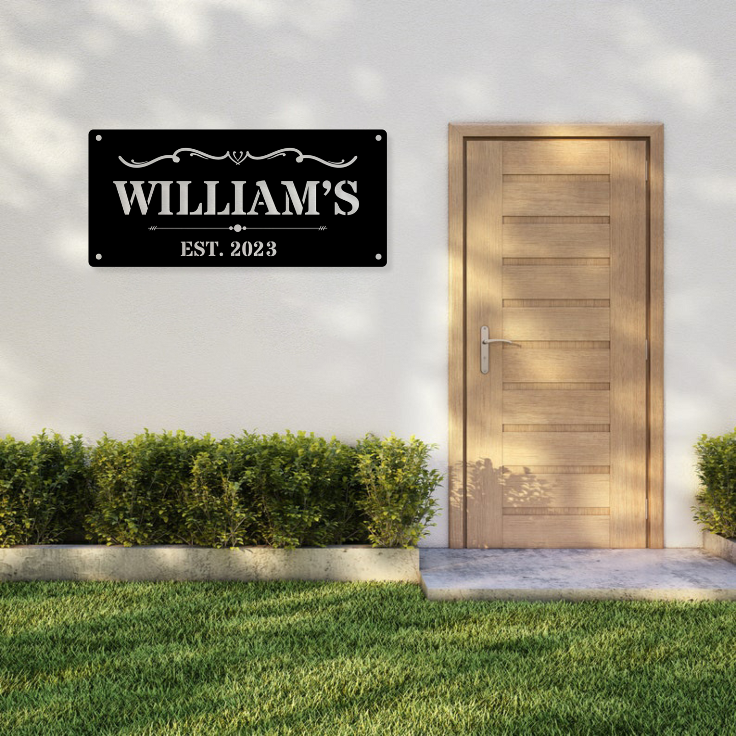 Custom Family Name Metal Sign,Personalized Last Name Sign,Monogram Wall Decor