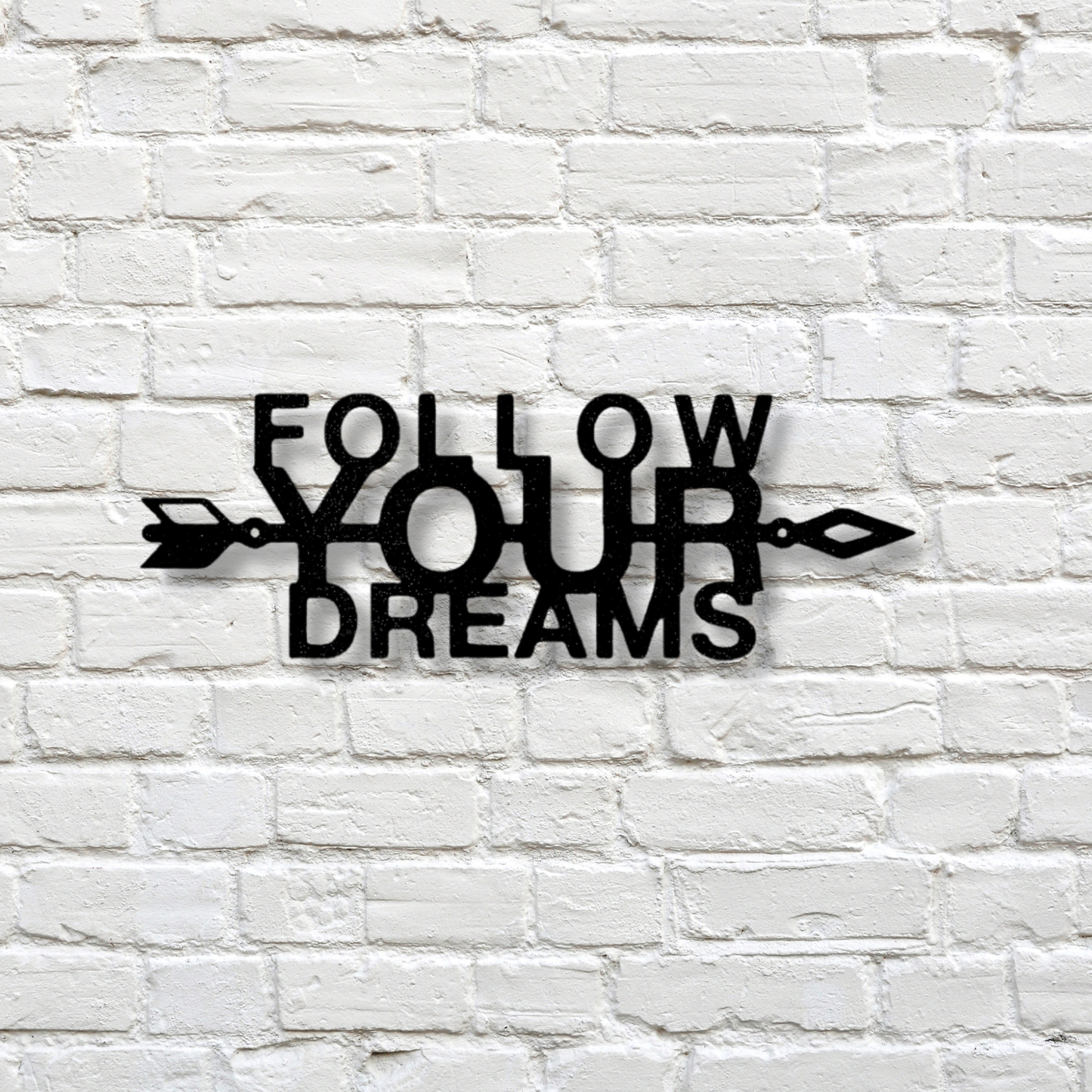 Follow Your Dreams Metal Sign, Kids Room Wall Art, Inspirational Decor, Motivational Metal Art, Dream Quote Sign, Locker Room Wall Decor