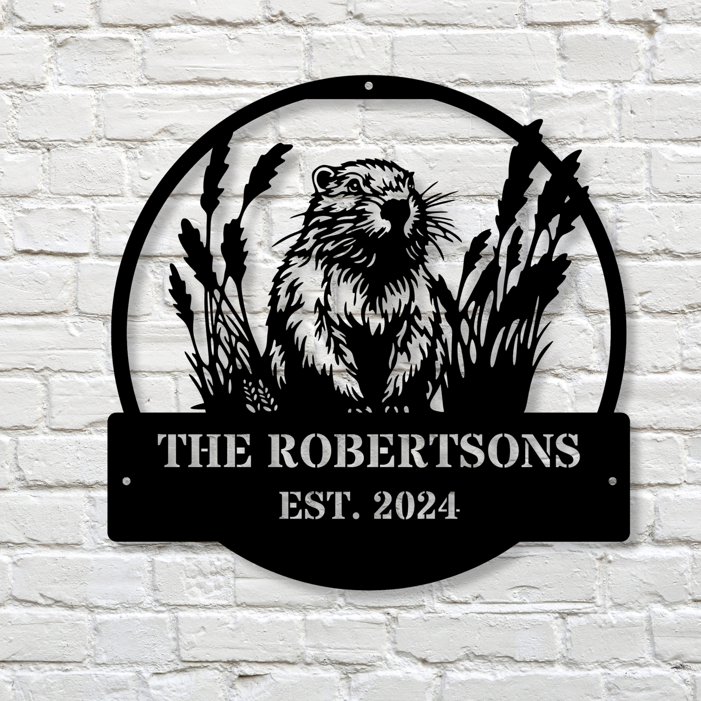 Custom Beaver Metal Wall Sign