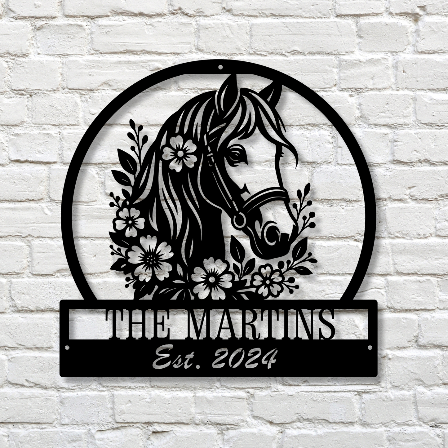 Personalized Metal Horse Farm Sign, Outdoor Name Sign, Welcome Farm Animals Sign, Farmhouse Decor Gift, Ranch and Farm Lovers