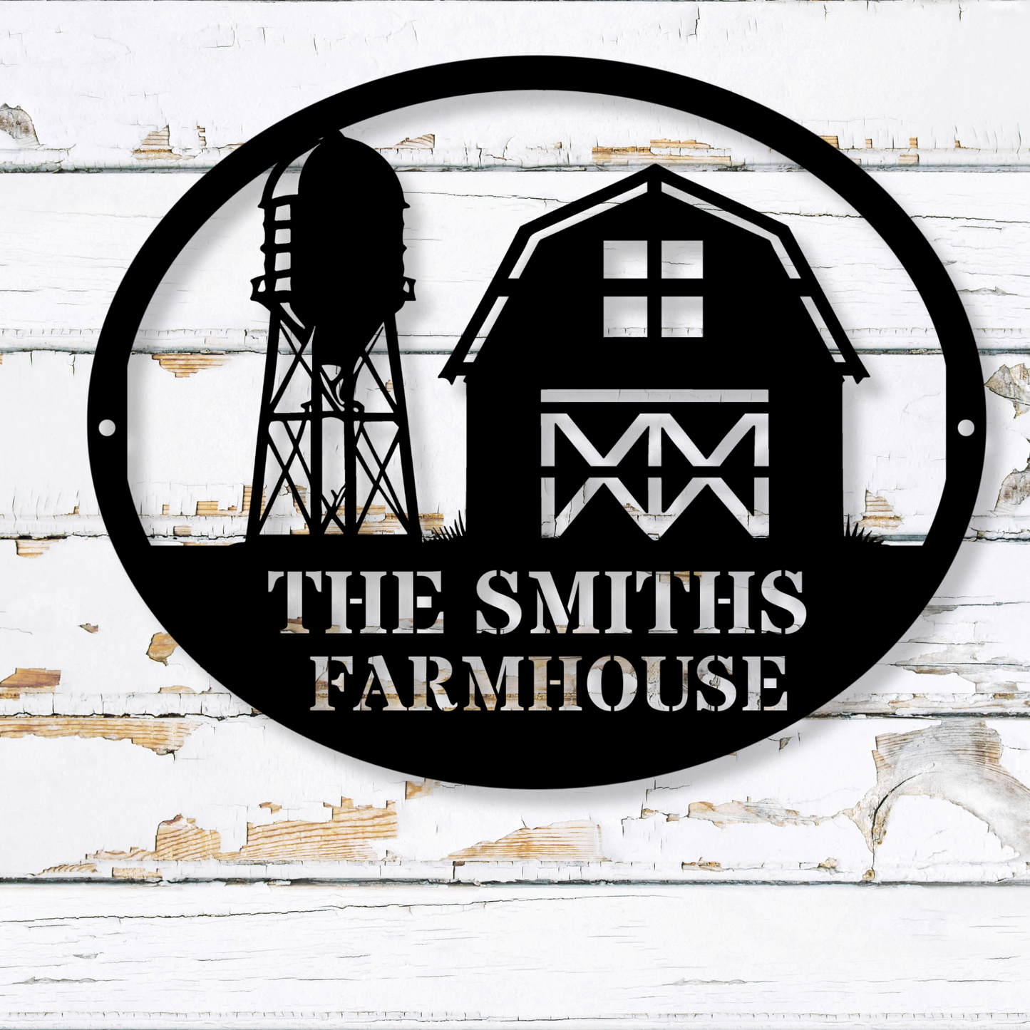 Custom Farmhouse Metal SIgn, Personalized Ranch House Metal Sign, Custom Farmhouse Unique Metal Name, Ranch Name Metal Sign