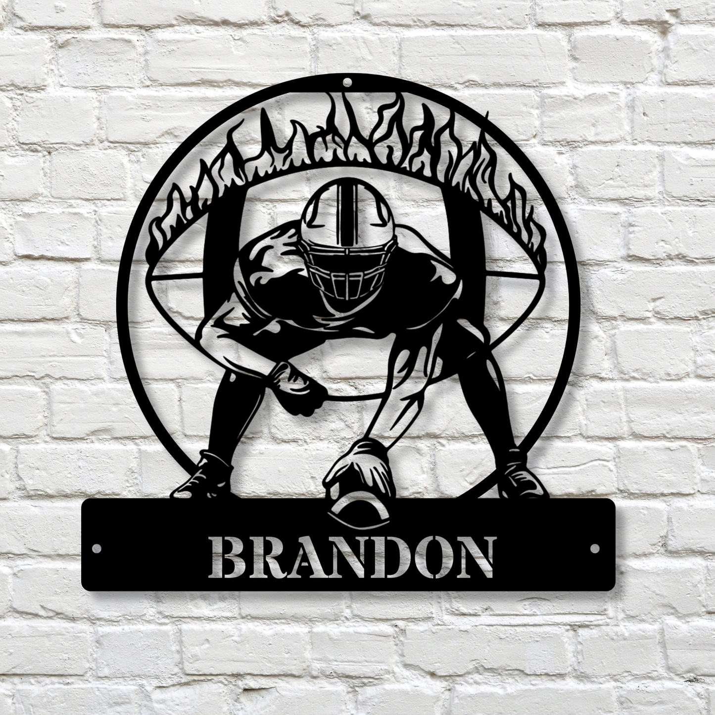 Custom Football Metal Sign, Personalized Sports Wall Decor, Man Cave Sign, Unique Football Gift, Sports Fan Room Decor, Football Coach Gift