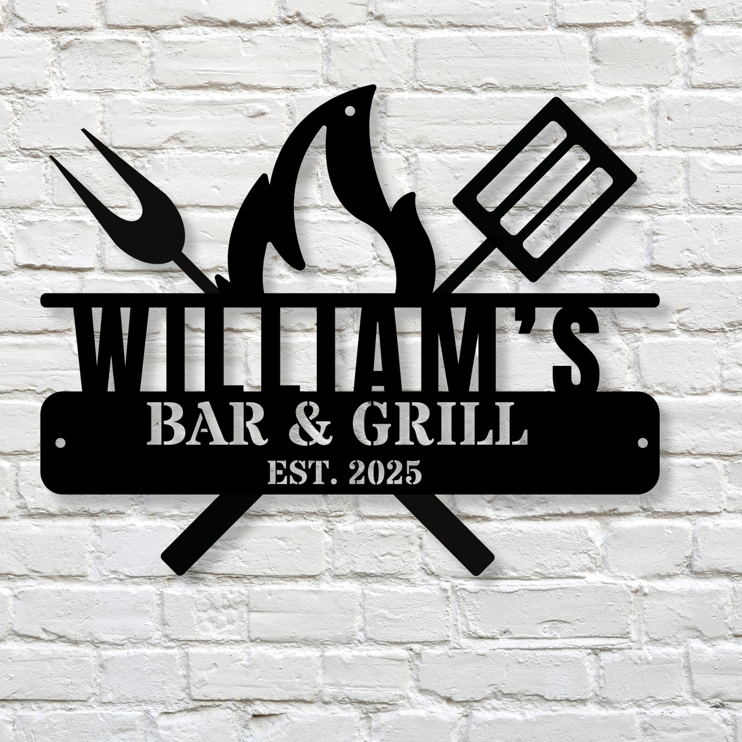 Custom  Family Bar and Grill Sign Metal Signs- Custom Metal Sign - Metal Wall Art - Personalized Gift - Custom Metal Sign Outdoor